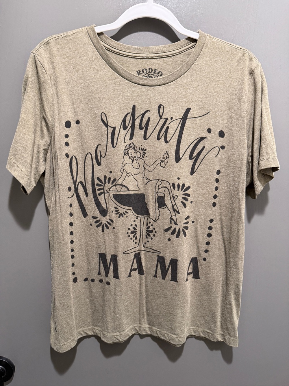 Rodeo Quincy 'Margarita Mama' Short Sleeve Tee - Heather Green